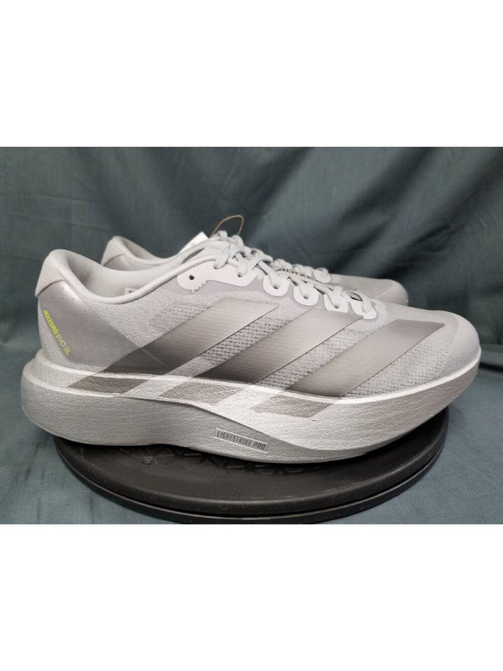 Adidas Adizero Evo SL M Silver Metallic JR3419 Men's Size 9.5 NEW NO BOX! - Picture 9 of 11
